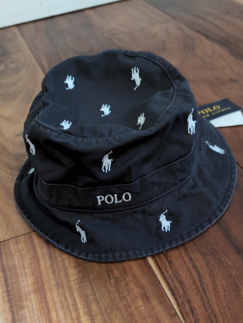 Polo Ralph Lauren Embroidered Logo Navy Bucket Hat Size L/XL Nwt ❤️